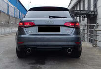 Audi A3 2012–2020 Zadnji difuzor DPT (HB, 2017-2020, črna sijaj) fotografija 5