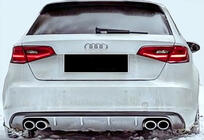 Audi A3 2012–2020 Zadnji difuzor DPT V-1 (2012-2016, HB, sijaj črna) fotografija 2