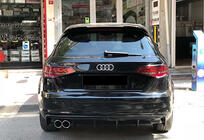 Audi A3 2012–2020 Zadnji difuzor DPT V-2 (2012-2016, HB, črna visok sijaj) fotografija 1