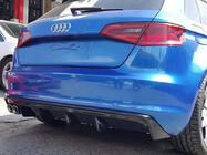 Audi A3 2012–2020 Zadnji difuzor DPT V-2 (2012-2016, HB, črna visok sijaj) fotografija 2