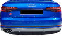 Audi A4 B9 2015–2024 Zadnji difuzor DPT (2015-2019, črna visok sijaj) fotografija 2