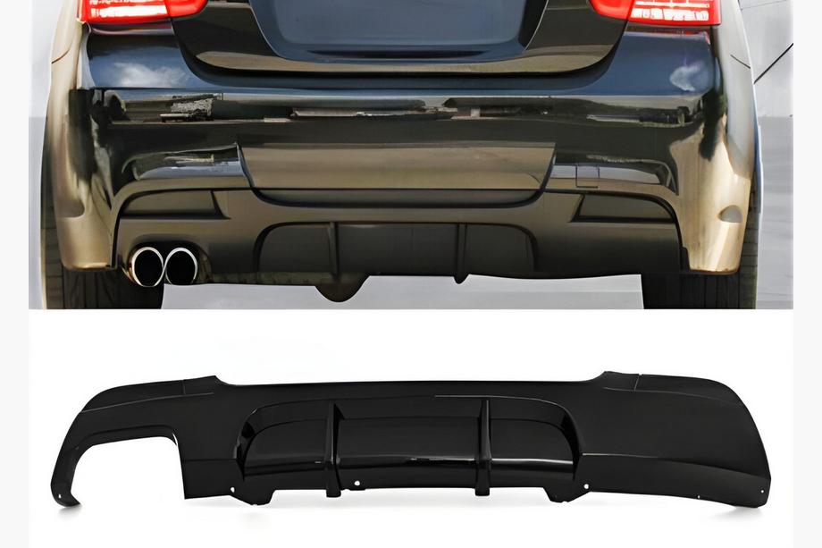 BMW serija 3 E90/E91 2005–2011 Zadnji difuzor DPT V-2 (za E90 M-Sport, sijajno črna) Image