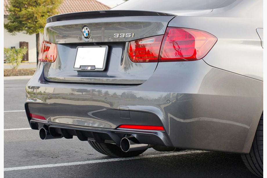 BMW serija 3 F30/F31 2012–2019 Zadnji difuzor DPT V-4 (za M-Performance, črna sijaj) Image