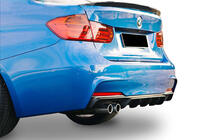 BMW serija 3 F30/F31 2012–2019 Zadnji difuzor DPT V-5 (za M-Performance, sijaj črna) fotografija 2