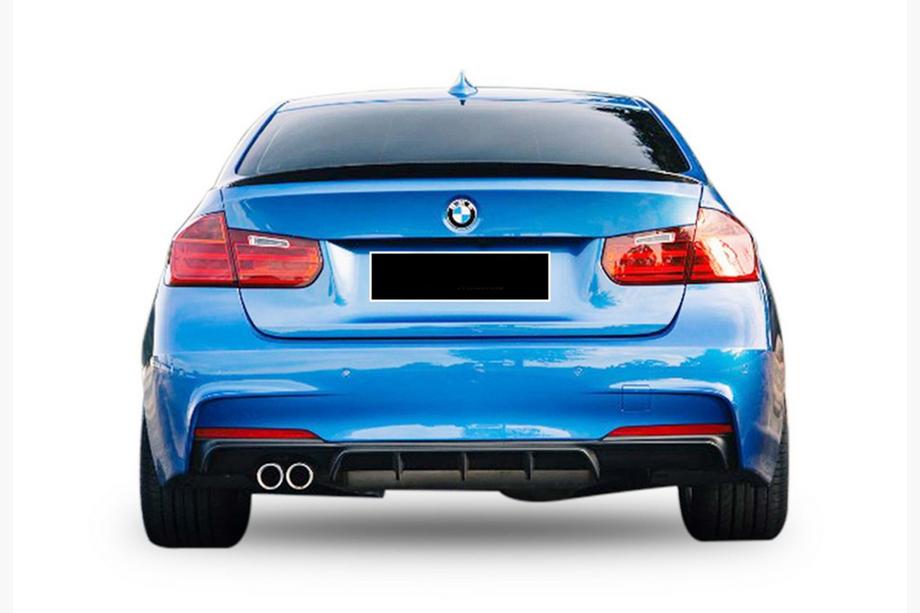 BMW serija 3 F30/F31 2012–2019 Zadnji difuzor DPT V-5 (za M-Performance, sijaj črna) Image