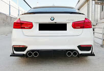 BMW serija 3 F30/F31 2012–2019 Zadnji difuzor DPT V-1 (za M3, sijajno črn) fotografija 1