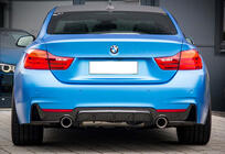 BMW serija 4 F32/F33/F36 2012–2020 Zadnji difuzor DPT V-1 (za M-Performance, črni visok sijaj) fotografija 1