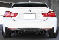 BMW serija 4 F32/F33/F36 2012–2020 Zadnji difuzor DPT V-2 (za M-Performans, sijajno črn) fotografija 1