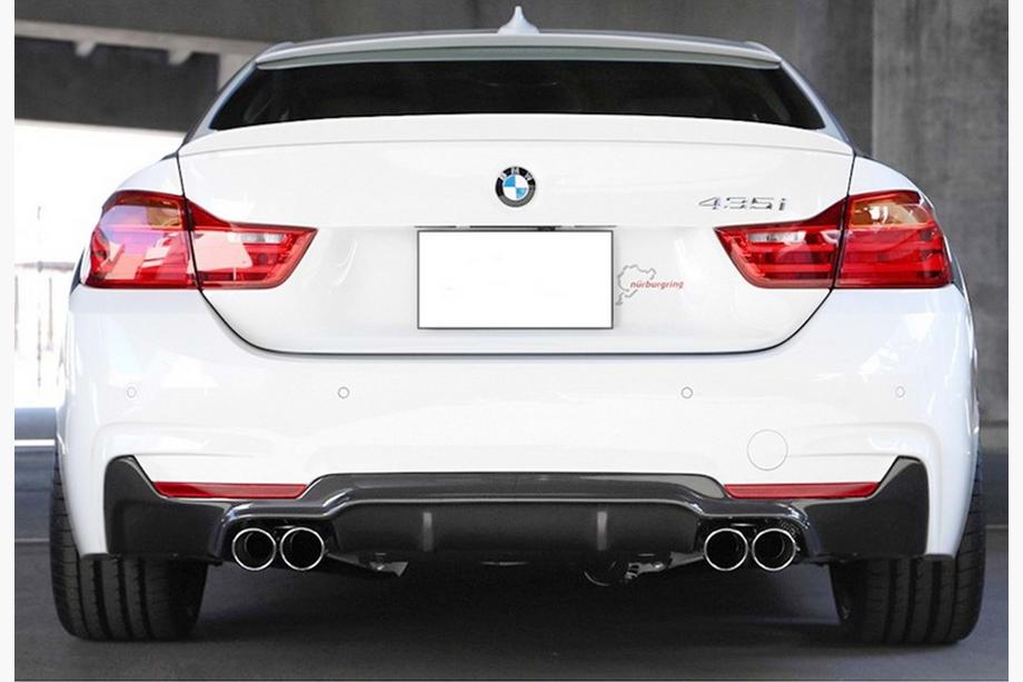 BMW serija 4 F32/F33/F36 2012–2020 Zadnji difuzor DPT V-2 (za M-Performans, sijajno črn) Image