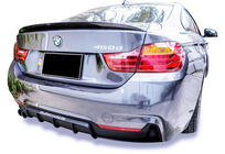 BMW serija 4 F32/F33/F36 2012–2020 Zadnji difuzor DPT V-3 (za M-Performans, Coupe, sijajno črna) fotografija 1