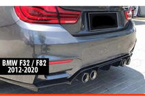 BMW serija 4 F32/F33/F36 2012–2020 Zadnji difuzor DPT V-4 (za M-4 Vorstainer, sijajno črna) fotografija 1
