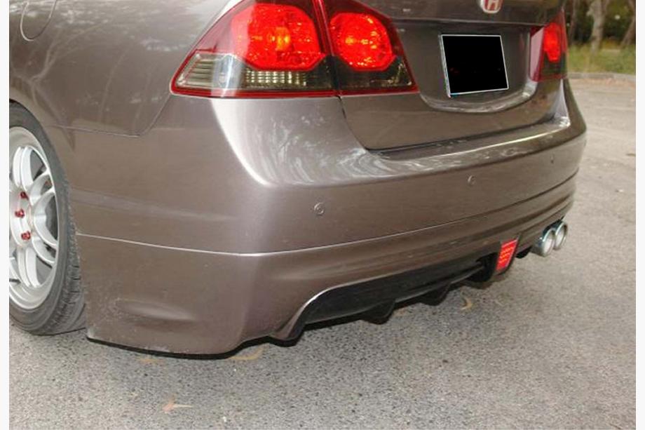 Honda Civic Sedan VIII 2006–2011 Zadnji difuzor DPT V-2 (črna sijaj) Fotografija 1