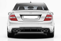Mercedes razred C W204 2007–2015 Zadnji difuzor DPT (2011-2014, za AMG SD, črna visok sijaj) fotografija 3