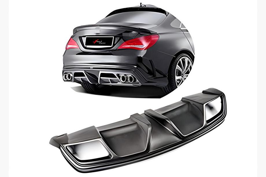 Mercedes CLA C117 2013–2019 Zadnji difuzor DPT (sijajno črna) Image
