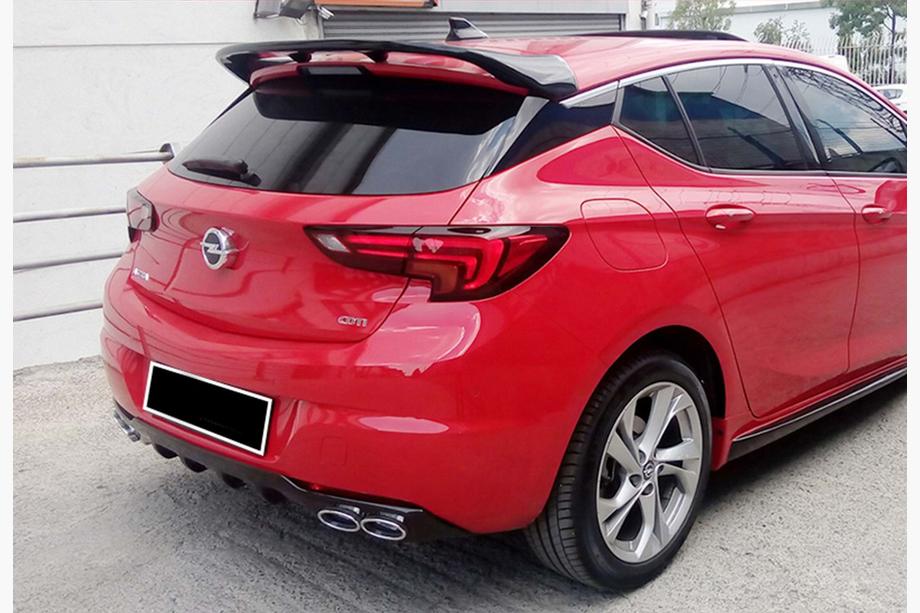 Opel Astra K 2016–2021 Zadnji difuzor DPT V-1 (HB, sijajno črna) Fotografija 2