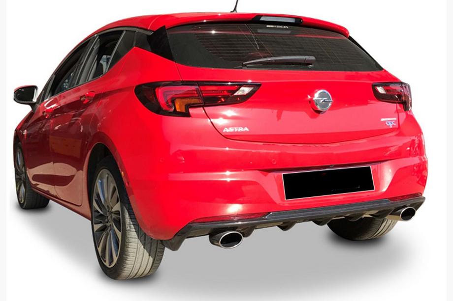 Opel Astra K 2016–2021 Zadnji difuzor DPT V-3 (HB, črna visok sijaj) Image