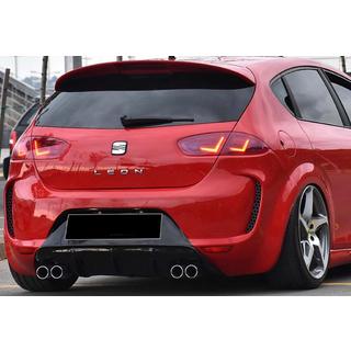 Zadnji difuzor DPT V-1 (2009-2012, črna sijaj) Seat Leon 2005–2012 fotografija 1
