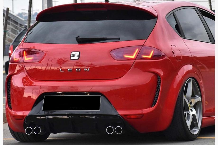 Seat Leon 2005–2012 Zadnji difuzor DPT V-1 (2009-2012, črna sijaj) Image