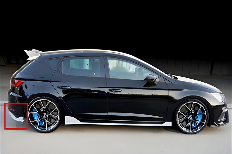 Seat Leon 2013–2020 Zadnji difuzor DPT V-2 (2013-2016, črna visok sijaj) Image