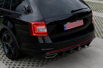Skoda Octavia III A7 2013–2019 Zadnji difuzor DPT V-2 (LB/SW, črna sijaj) fotografija 4