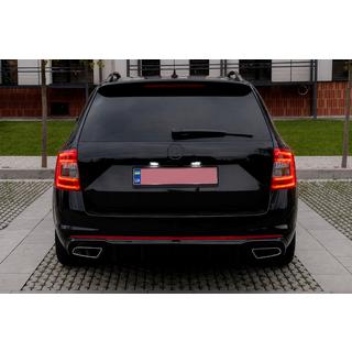 Zadnji difuzor DPT V-2 (LB/SW, črna sijaj) Skoda Octavia III A7 2013–2019 fotografija 3