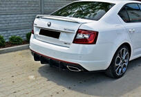 Skoda Octavia III A7 2013–2019 Zadnji difuzor DPT V-5 (LB, mat črna) fotografija 2