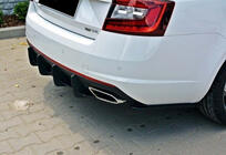 Skoda Octavia III A7 2013–2019 Zadnji difuzor DPT V-5 (LB, mat črna) fotografija 3