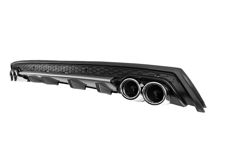 Univerzalni zadnji difuzor DPT V-12 (ABS) (siva + črna visok sijaj) Fotografija 1