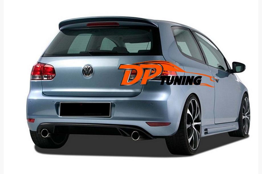 Volkswagen Golf 6 2008–2014 Zadnji difuzor DPT V-1 (za Base, črna visok sijaj) Image