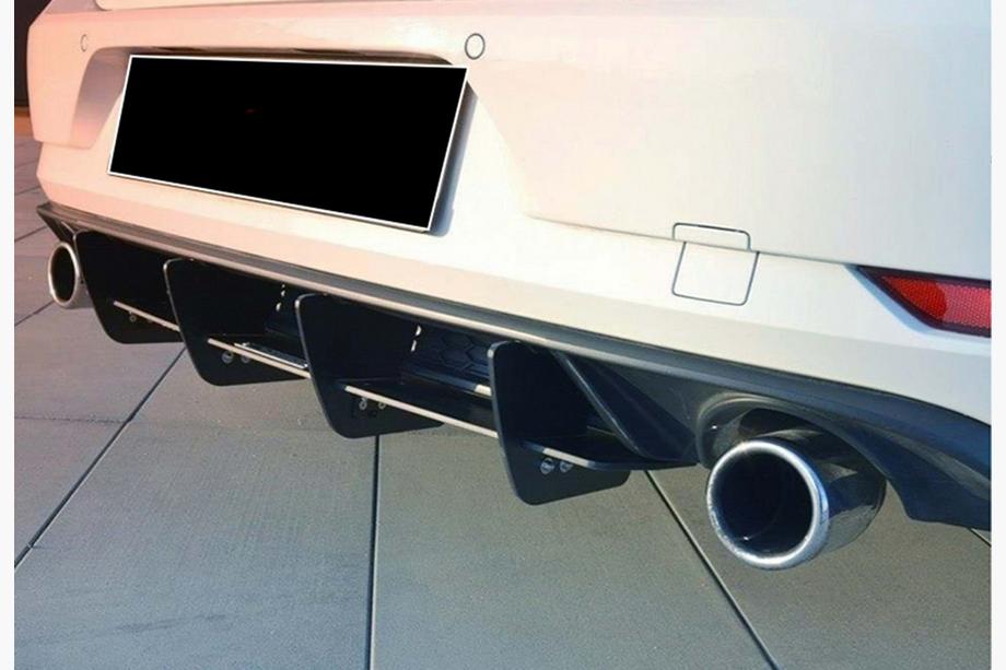 Volkswagen Golf 7/E-Golf 2012–2020 Zadnji difuzor DPT V-2 (za GTI, 2017-2019, mat črna) Image