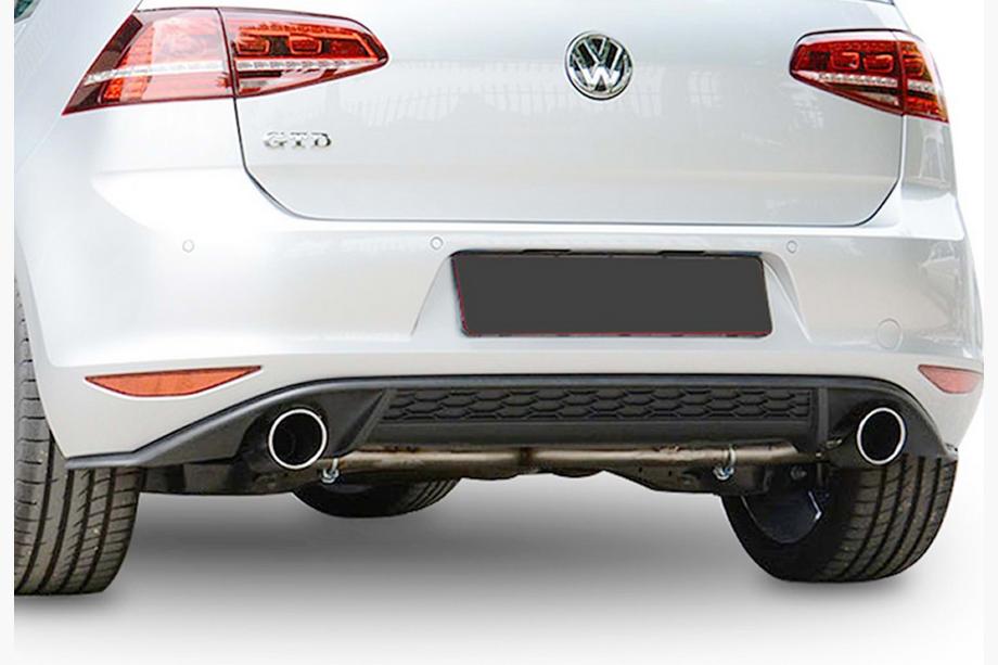 Volkswagen Golf 7/E-Golf 2012–2020 Zadnji difuzor DPT V-2 (za GTI, 2012-2017, črni sijaj) Image