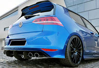 Volkswagen Golf 7/E-Golf 2012–2020 Zadnji difuzor DPT V-4 (za R / R-Line, 2012-2019, mat črna) fotografija 2