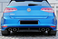 Volkswagen Golf 7/E-Golf 2012–2020 Zadnji difuzor DPT V-4 (za R / R-Line, 2012-2019, mat črna) fotografija 4