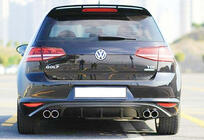 Volkswagen Golf 7/E-Golf 2012–2020 Zadnji difuzor DPT V-6 (2012-2017, sijajno črna) fotografija 2