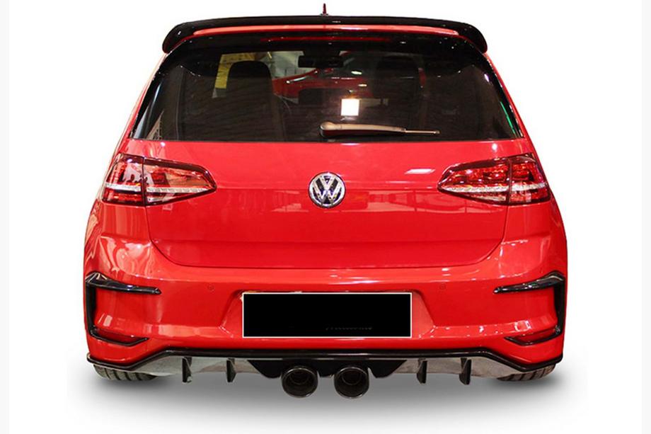 Volkswagen Golf 7/E-Golf 2012–2020 Zadnji difuzor DPT V-7 (2012-2017, črna visok sijaj) Image