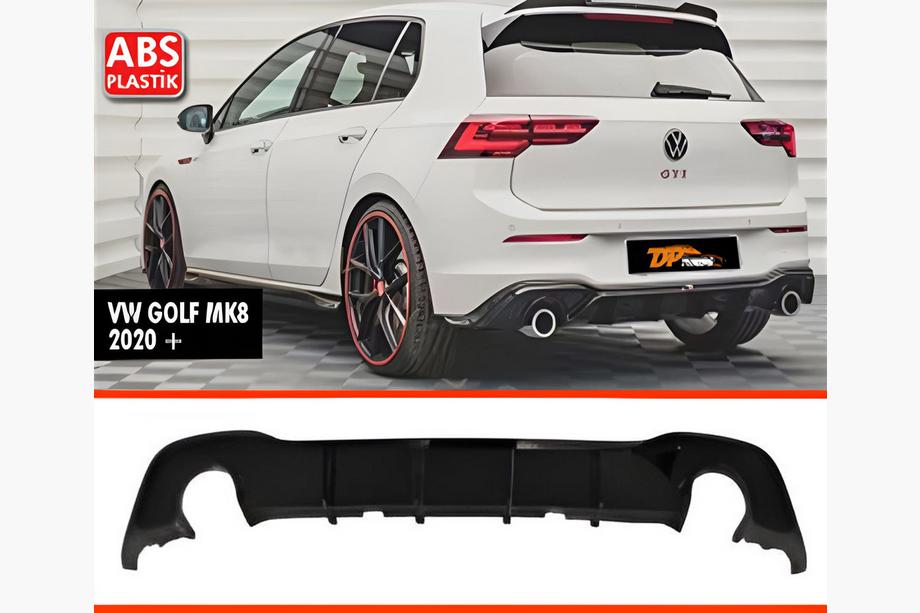 Volkswagen Golf 8 2019– Zadnji difuzor DPT V-1 (črna visok sijaj) Image