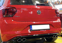 Volkswagen Polo 2017– Zadnji difuzor DPT V-1 (črna visok sijaj) fotografija 1