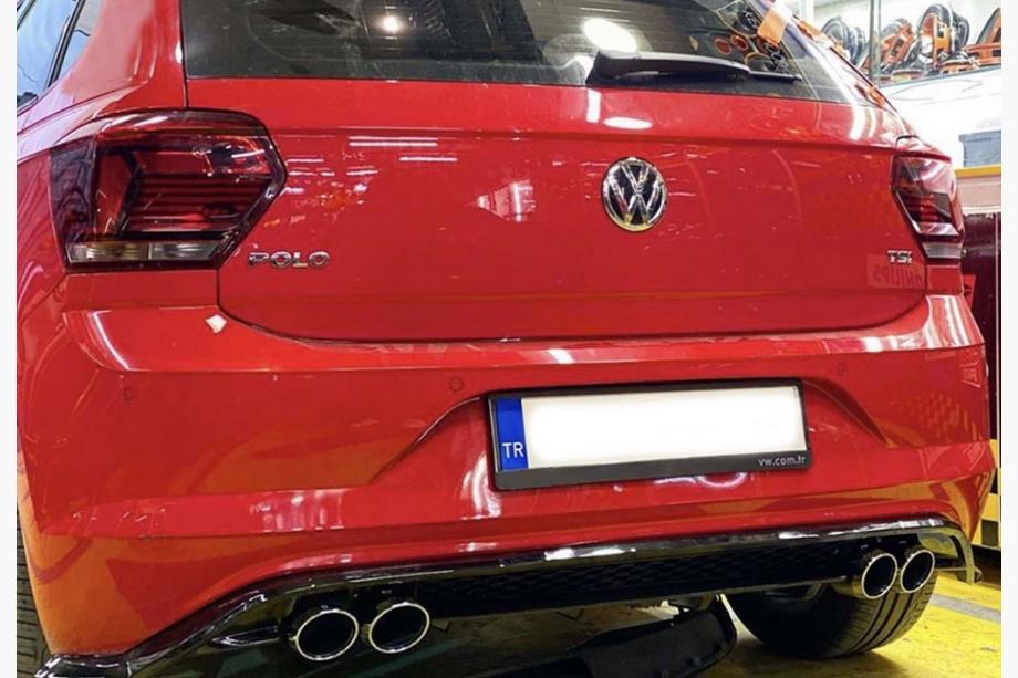 Volkswagen Polo 2017– Zadnji difuzor DPT V-1 (črna visok sijaj) Image