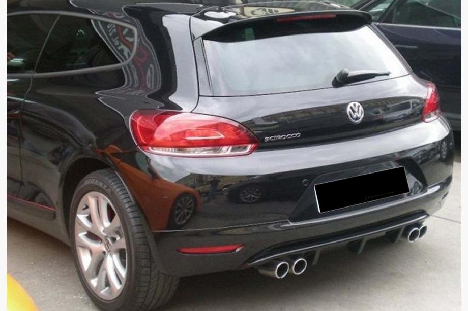 Volkswagen Scirocco 2008–2017 Zadnji difuzor DPT V-2 (2008-2013, črna visok sijaj) Image