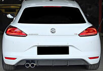 Volkswagen Scirocco 2008–2017 Zadnji difuzor DPT V-5 (2014-2017, črna visok sijaj) fotografija 2