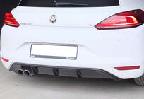 Volkswagen Scirocco 2008–2017 Zadnji difuzor DPT V-5 (2014-2017, črna visok sijaj) fotografija 1