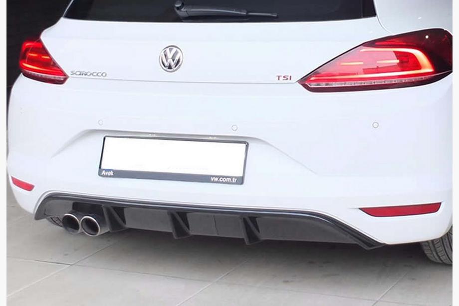 Volkswagen Scirocco 2008–2017 Zadnji difuzor DPT V-5 (2014-2017, črna visok sijaj) Image