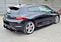 Volkswagen Scirocco 2008–2017 Zadnji difuzor DPT V-4 (2008-2017, sijajno črna) fotografija 4