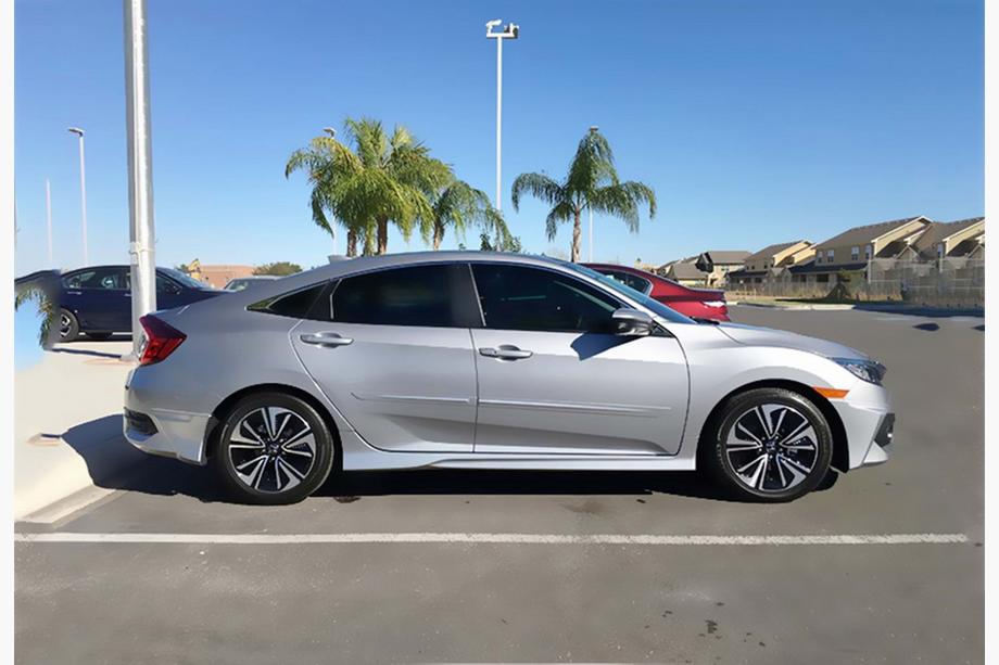 Honda Civic Limuzina X 2016–2021 Stranski pragovi DPT V-1 (za barvanje) Fotografija 2