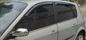 Renault Scenic/Grand 2003–2009 Okenske obrobe (4 kos, nerjavno jeklo) fotografija 4