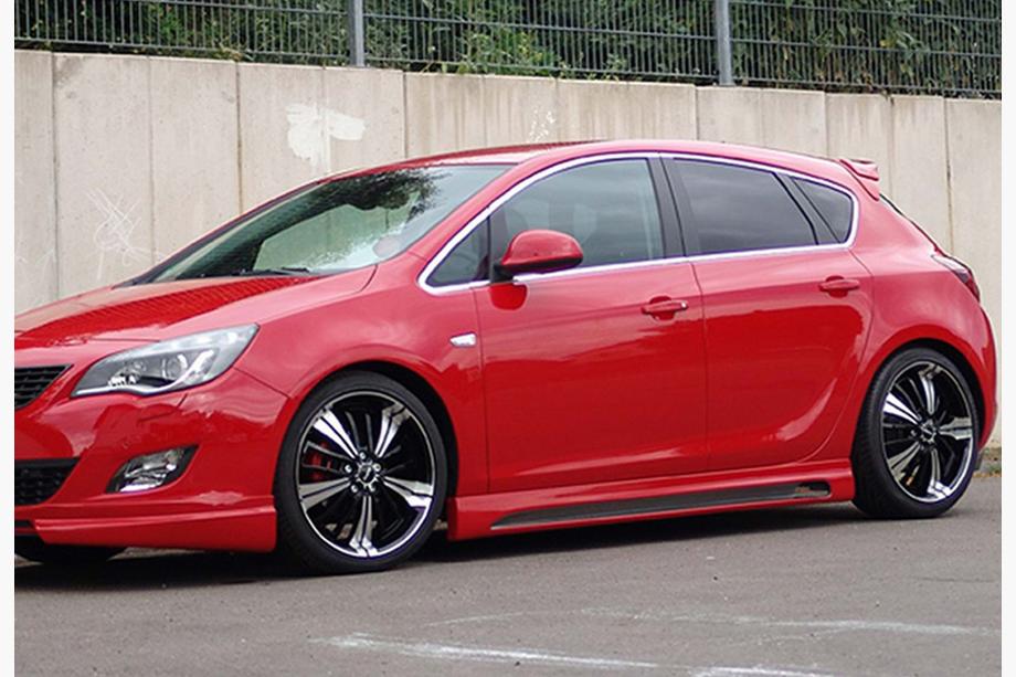 Opel Astra J 2009–2015 Stranski pragovi DPT V-2 (črni sijaj) Image