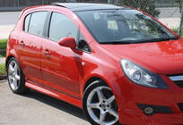 Opel Corsa D 2007–2014 Stranski pragovi DPT V-1 (črna visok sijaj) fotografija 1