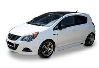 Opel Corsa D 2007–2014 Stranski pragovi DPT V-2 (črni sijaj) fotografija 2