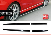 Seat Leon 2013–2020 Stranski pragovi DPT V-5 (črna visok sijaj) fotografija 1