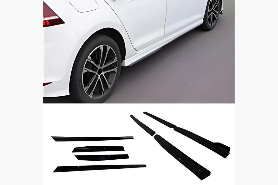 Volkswagen Golf 7/E-Golf 2012–2020 Stranski pragovi DPT V-3 (črn visok sijaj) Fotografija 1
